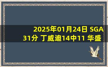 2025年01月24日 SGA31分 丁威迪14中11 华盛顿22+19 雷霆负独行侠无缘联盟第1